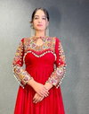 Pc N18 Gamathi Mirror Work Georgette Navaratri Gown Wholesale Price In Surat	